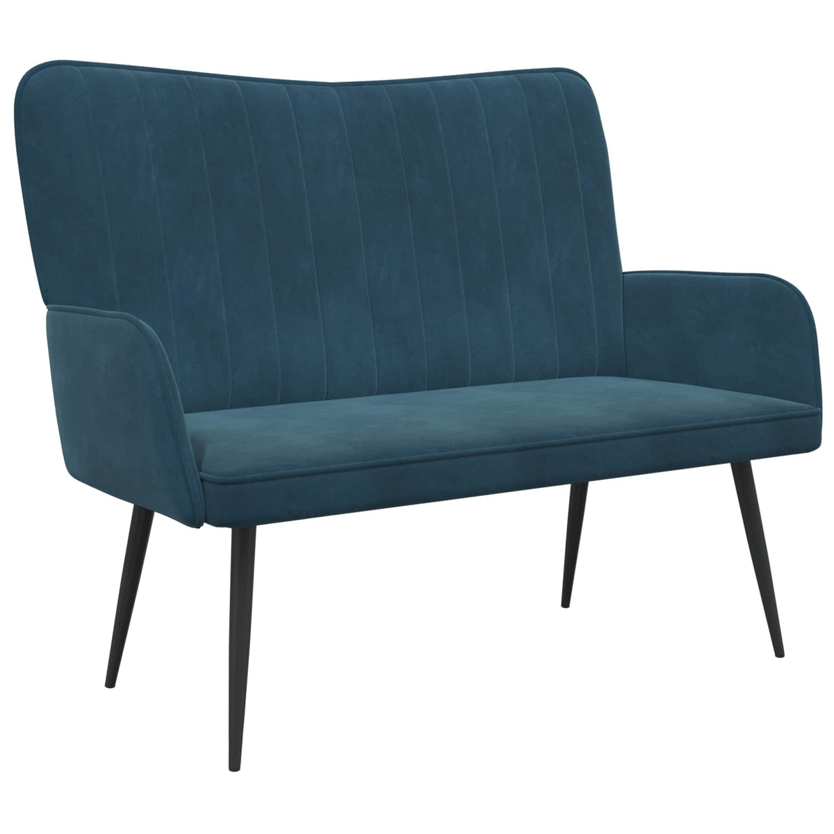 Sofa za dvije osobe Plava 115 x 61 x 87 cm Baršun