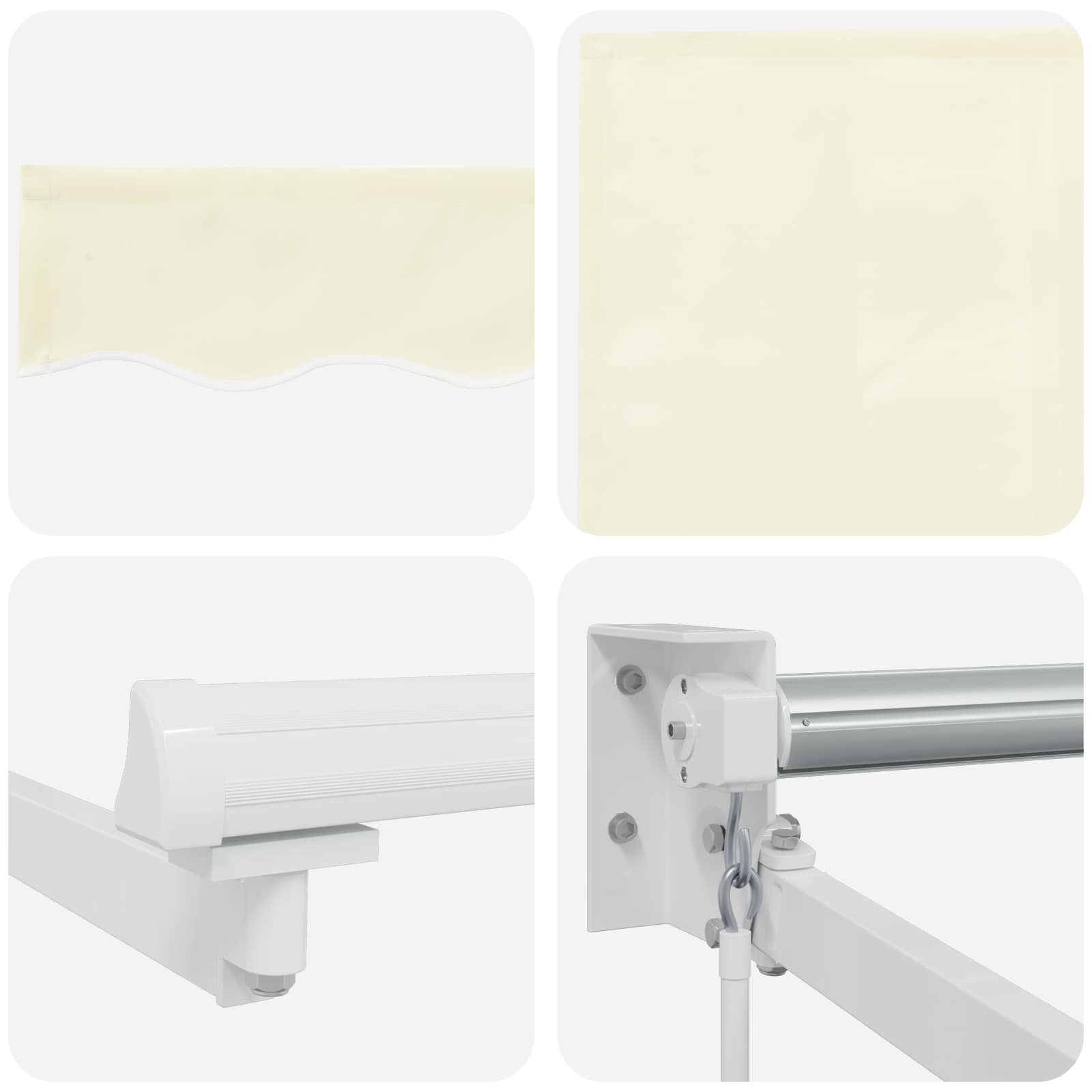 Povlačivi tende Krem 3,5 x 2 m 100% Poliester i Aluminij