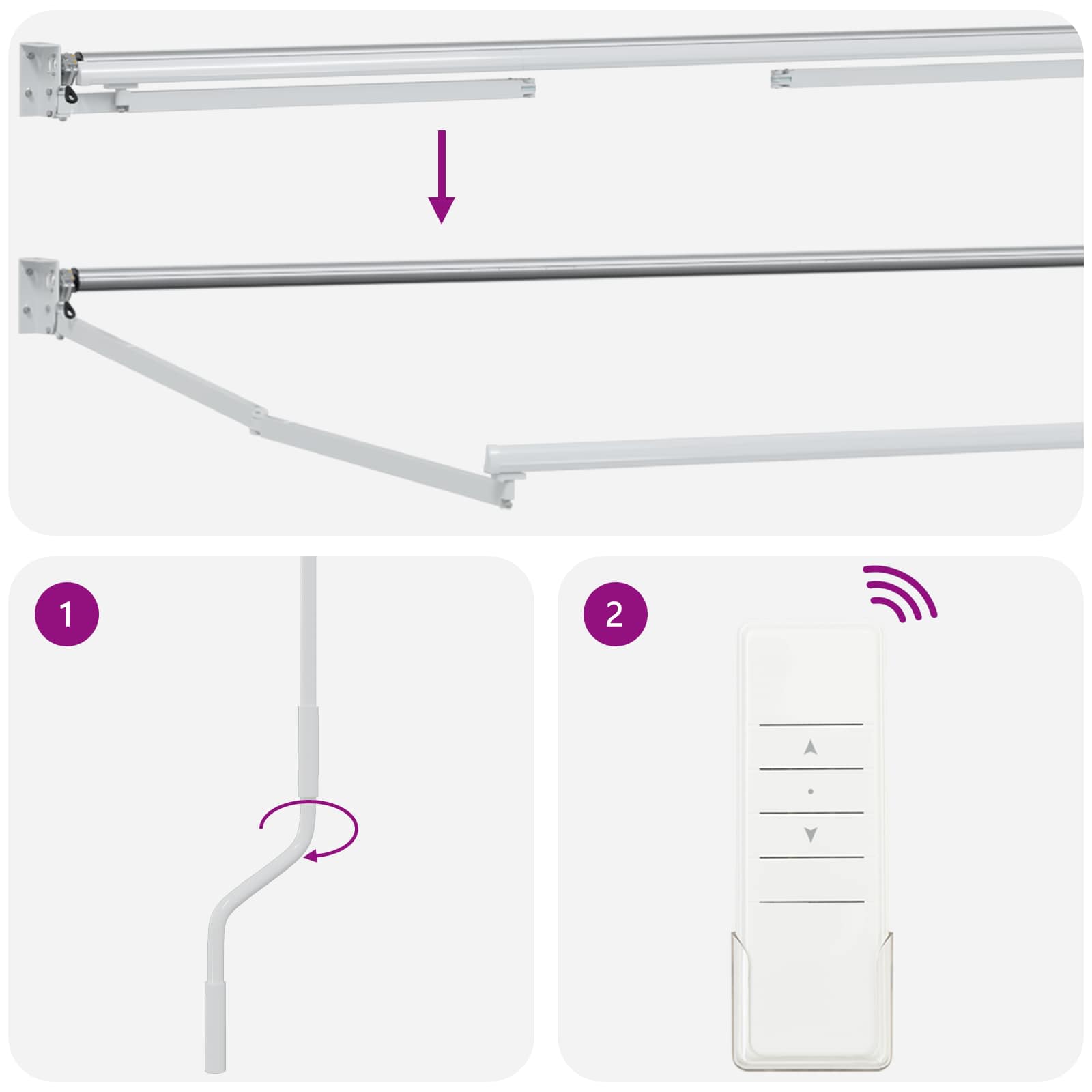 Nadstrešnica Žuta, siva i bijela 2,5 x 2 m Poliester i metal