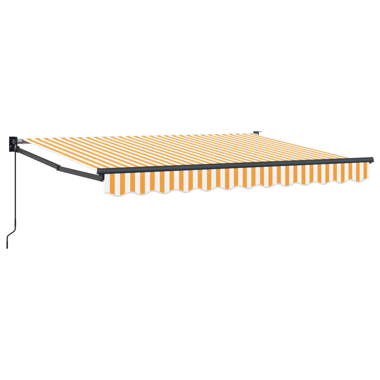 Povlačivi tende Žuta i bijela 3 x 2 m 100% Poliester i Aluminij