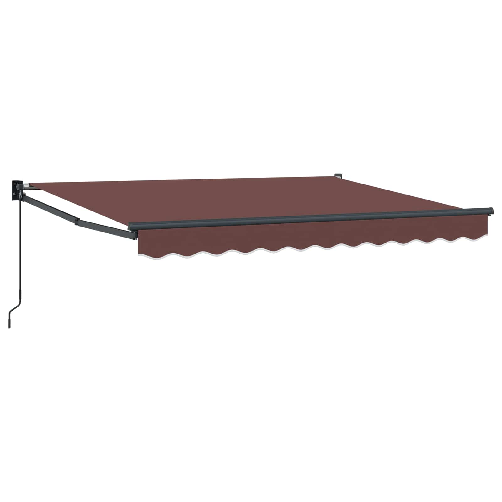 Povlačivi tende Smeđa 3,5 x 2 m 100% Poliester i Aluminij