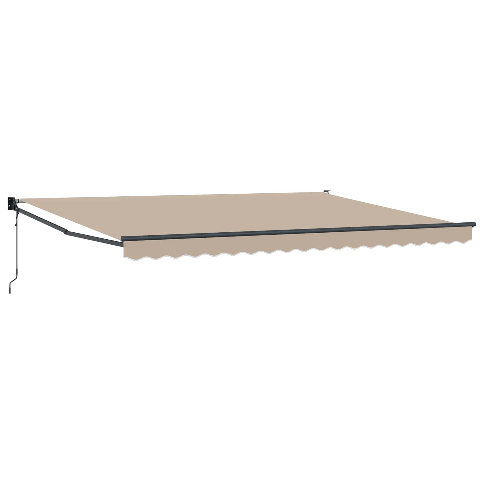 Povlačivi tende Bež 4 x 2 m Poliester i metal