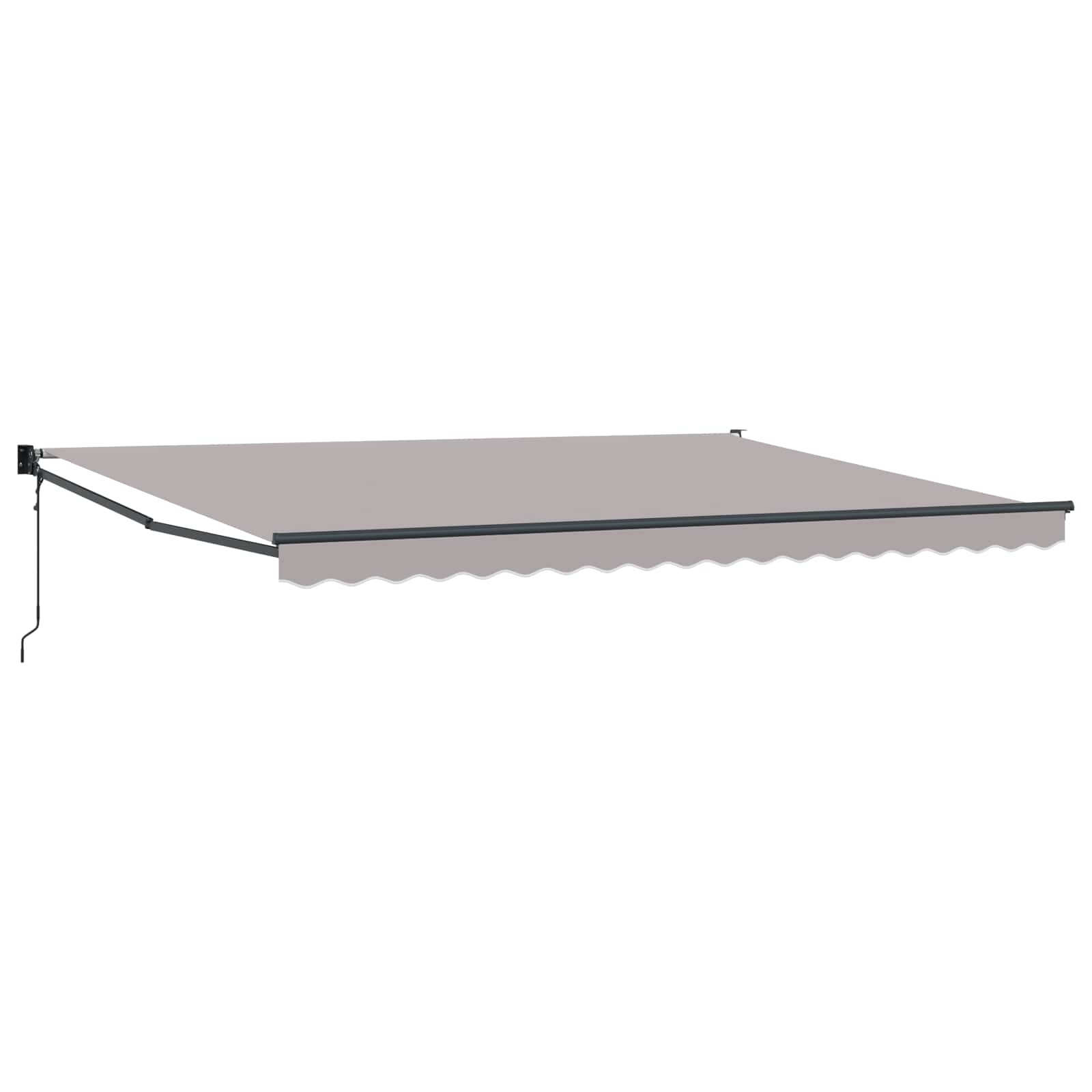 Nadstrešnica Svjetlosiva 4 x 2 m Poliester i metal