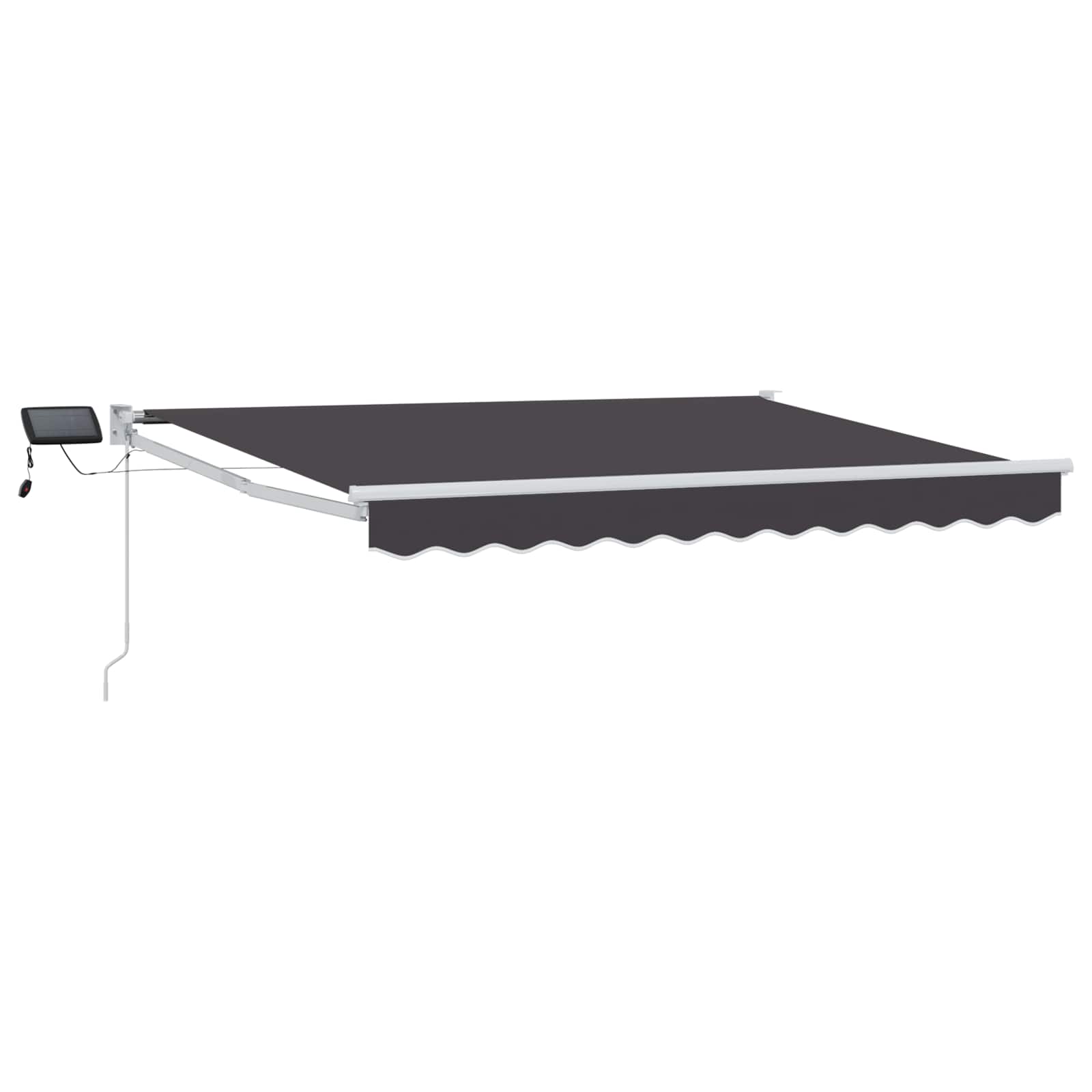 Ručna zlačivna tenda s LED diodama Antracit i bijelo 3,5 x 2 m