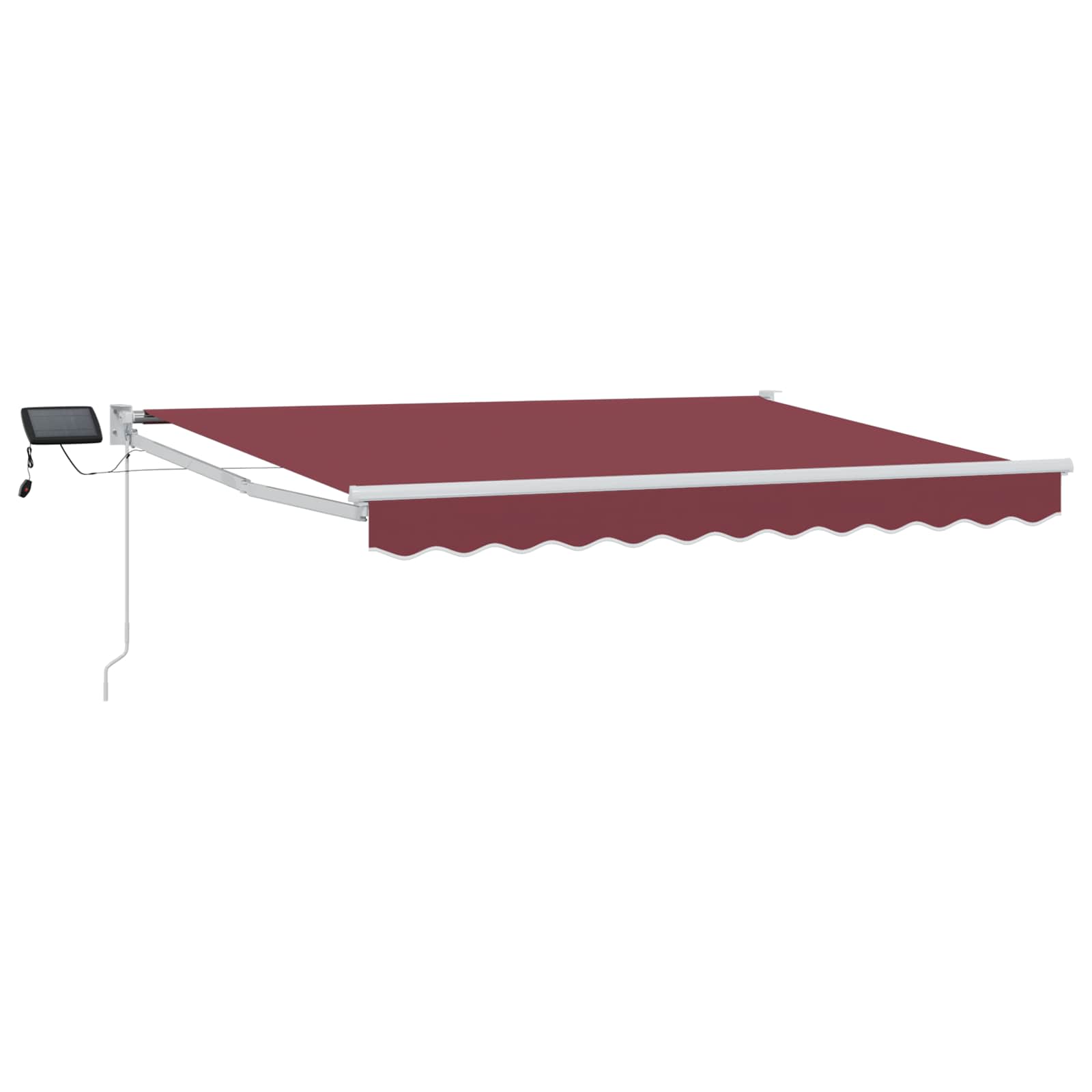 Ručna zlačivna tenda s LED diodama Bordo i Bijela 3,5 x 2,5 m