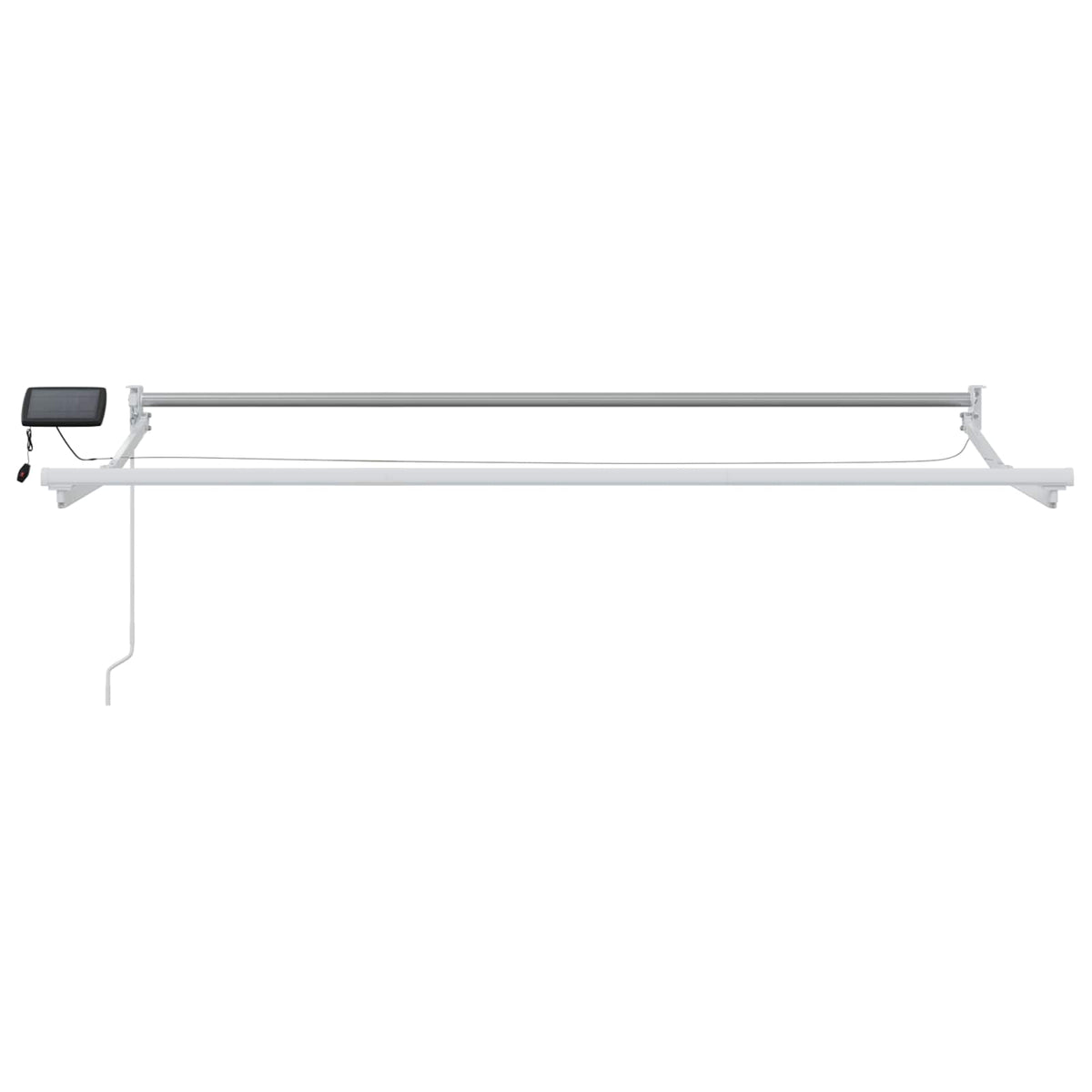 Ručna zlačivna tenda s LED diodama Crvena i bijela 3,5 x 2,5 m