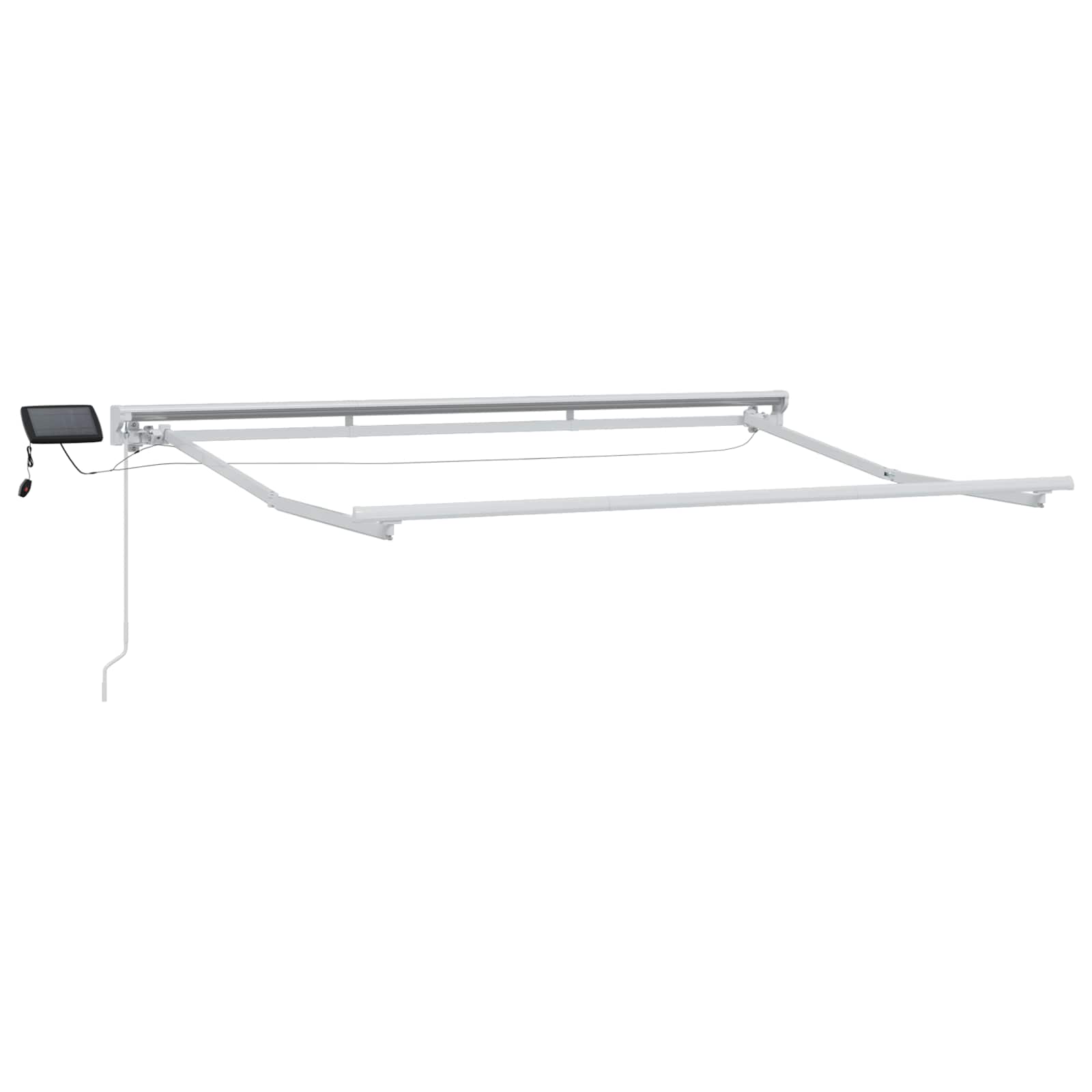Ručni okvir tende s LED-ima Svijetlo siva i bijela. 3 x 2,5 m