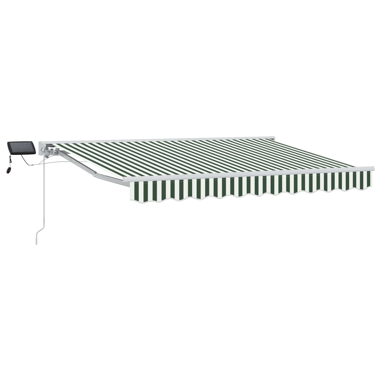 Ručni okvir tende s LED-ima Zelena i bijela 3 x 2,5 m