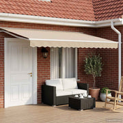 Ručni okvir tende s LED-ima Bež i Bijela 4,5 × 3 m