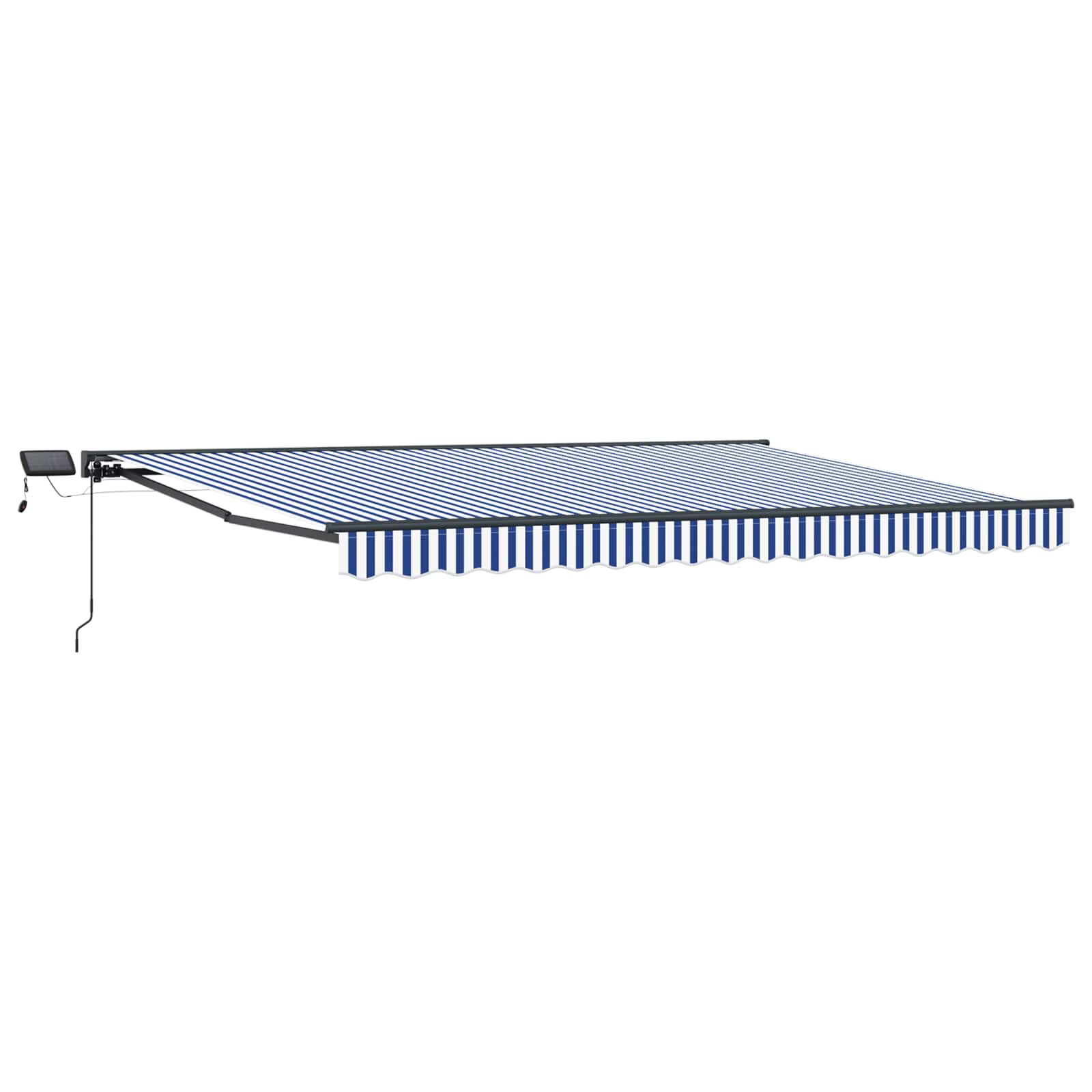 Ručni okvir tende s LED-ima Plava, Bijela, Antracit 4 x 2 m