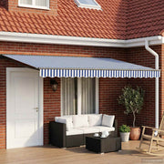 Ručni okvir tende s LED-ima Plava, Bijela, Antracit 4 × 3,5 m