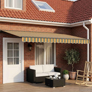 Ručni okvir tende s LED-ima Zelena, Žuta, Antracit 4,5 × 3,5 m