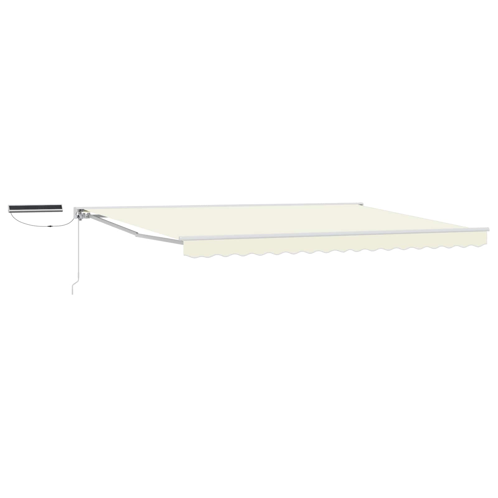 Električna retraktabilna tenda Krema i bijela 4,5 × 3 m