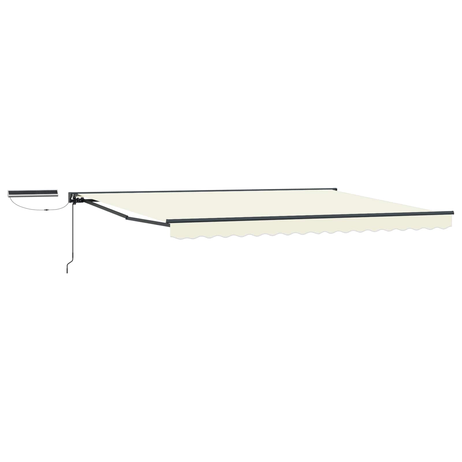 Električna retraktabilna tenda Krem i Antracit 4 × 3,5 m