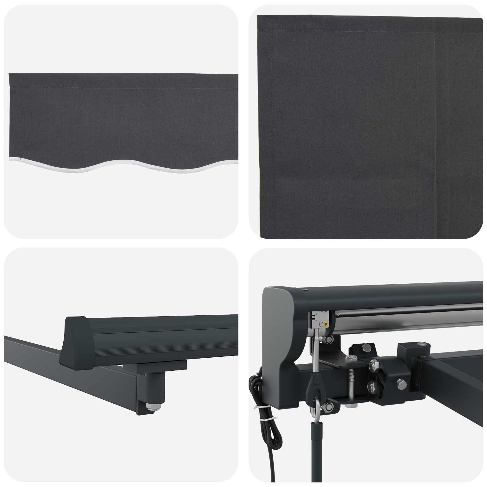 Električna retraktabilna tenda Antracit 5 × 3,5 m