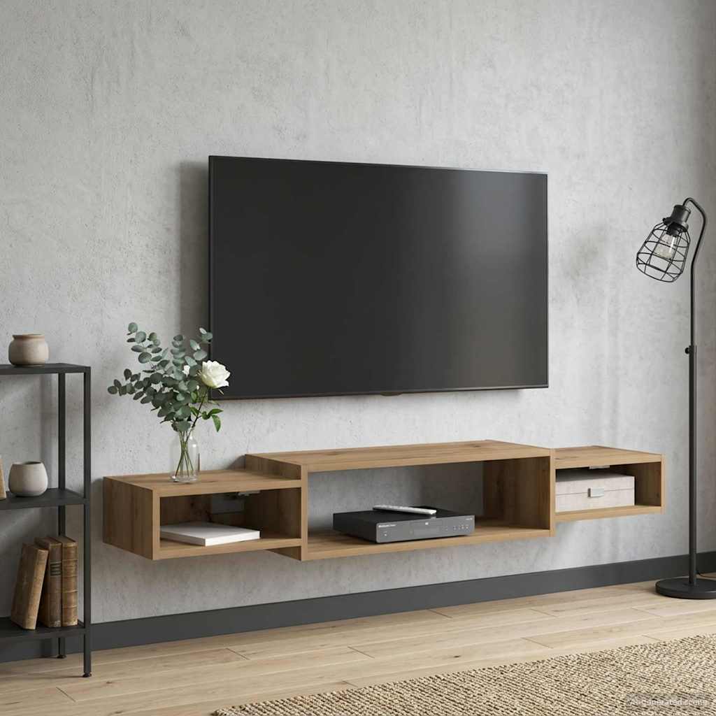 TV ormar za montažu na zid Zidna montaža Hrast artisan