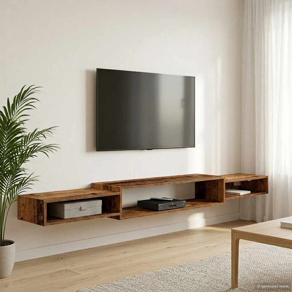 TV ormar za montažu na zid Zidna montaža Staro drvo
