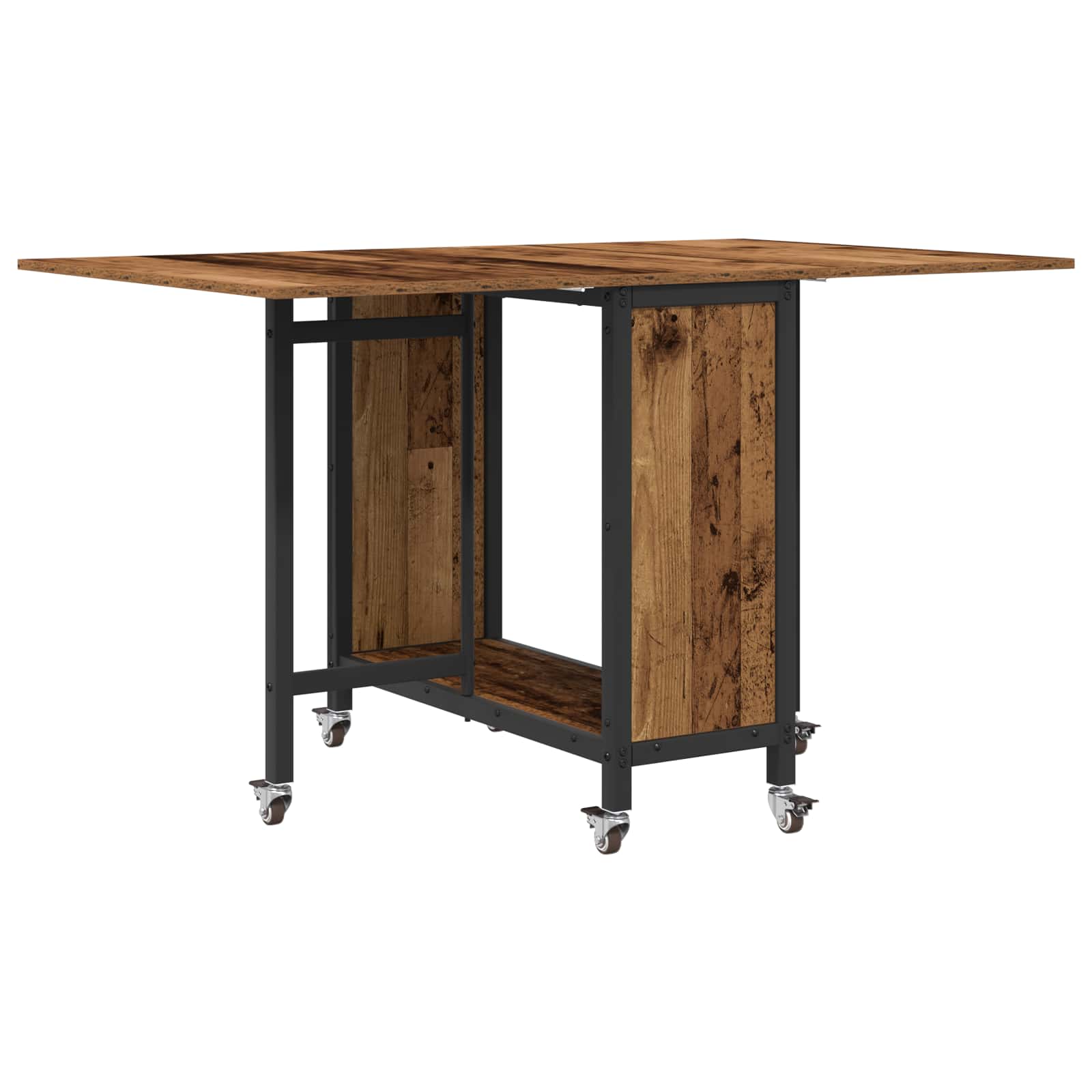 Sklopivi blagovaonski stol s kotačićima 130 x 80 x 76,5 cm