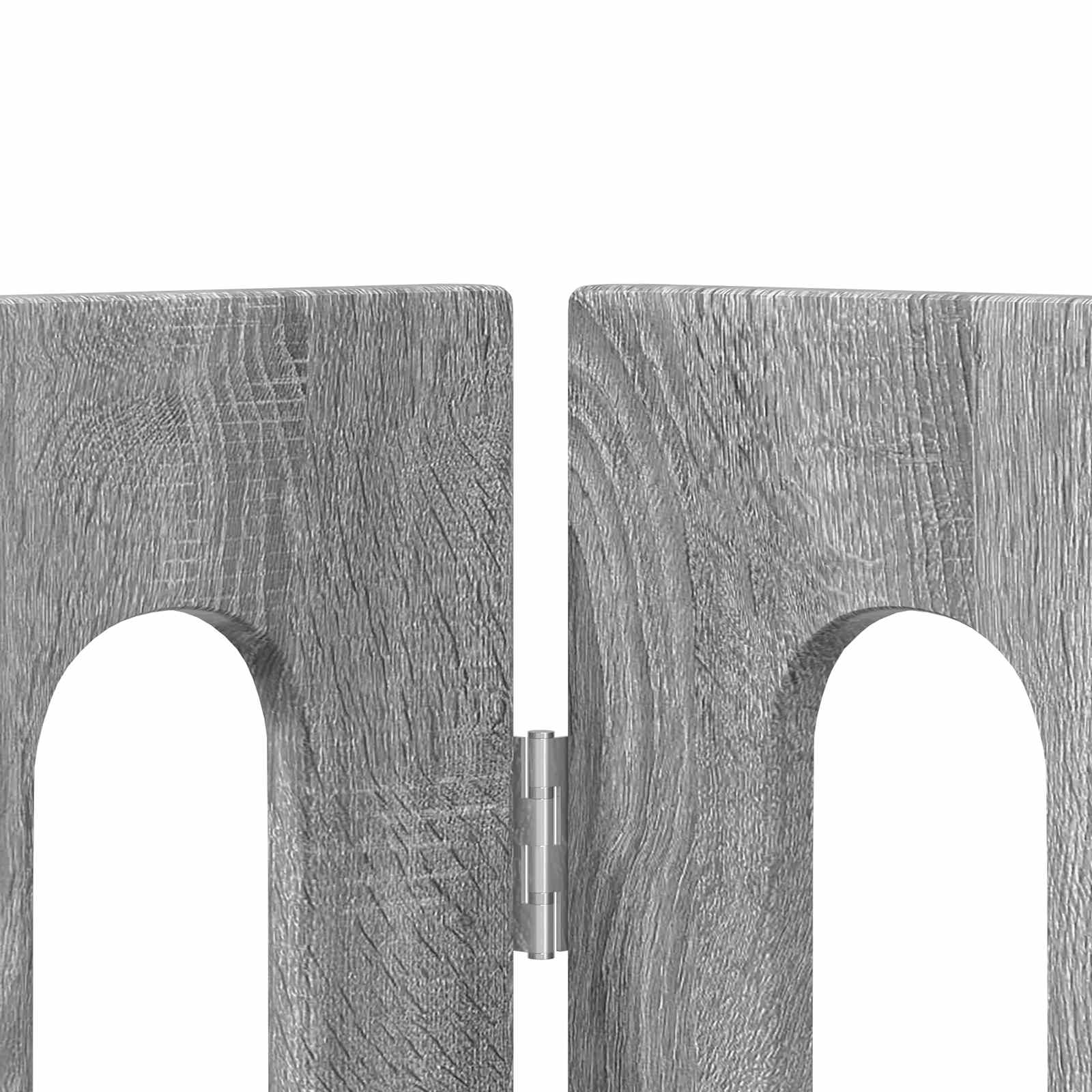 Preklopna ogradica za kućne ljubimce 4 pcs Sivi Sonoma