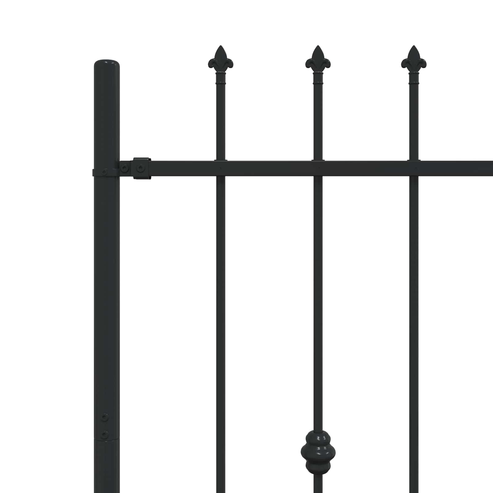 Ograda sa šiljcima Asten Crna 200 x 150 cm