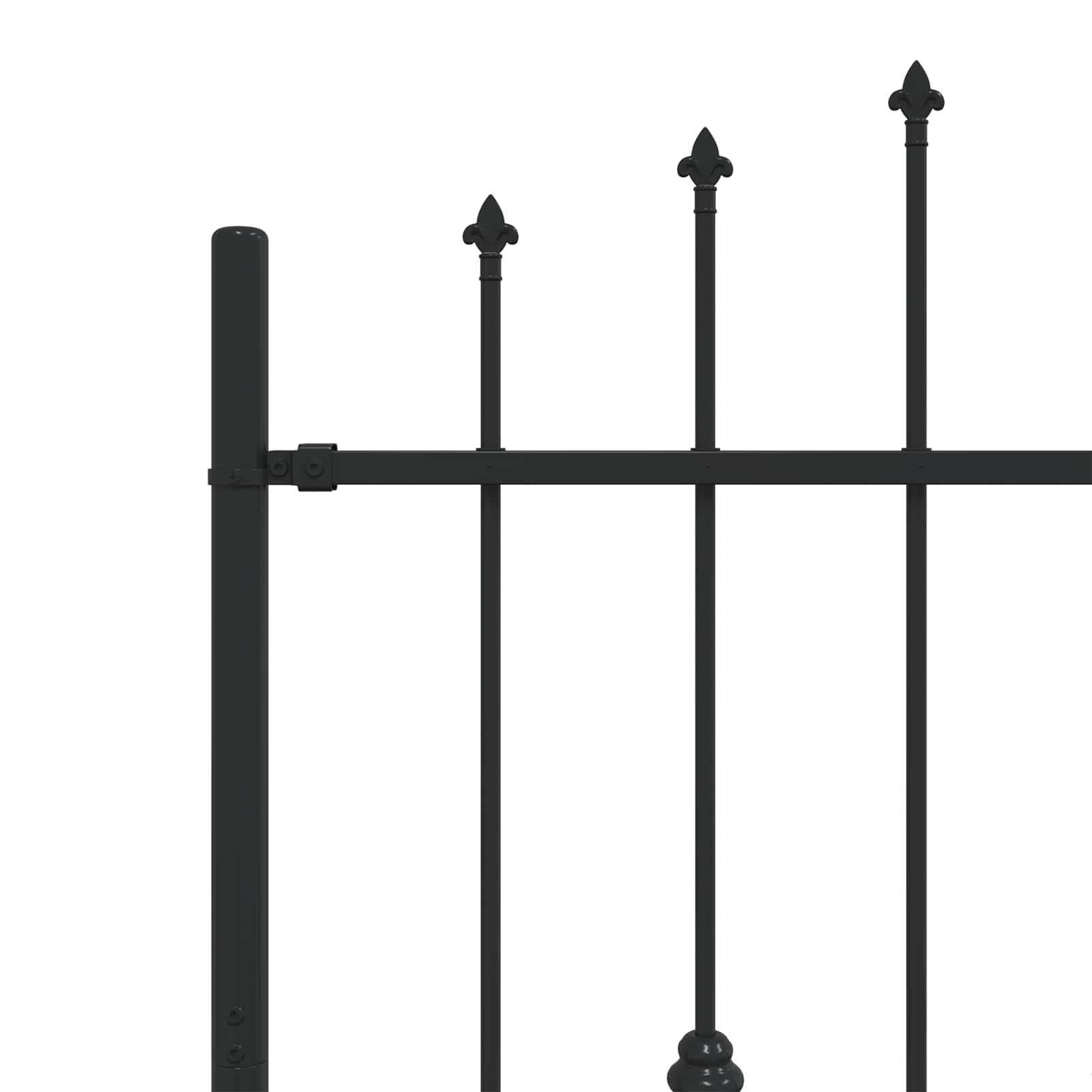Ograda sa šiljcima Asten Crna 200 x 150 cm