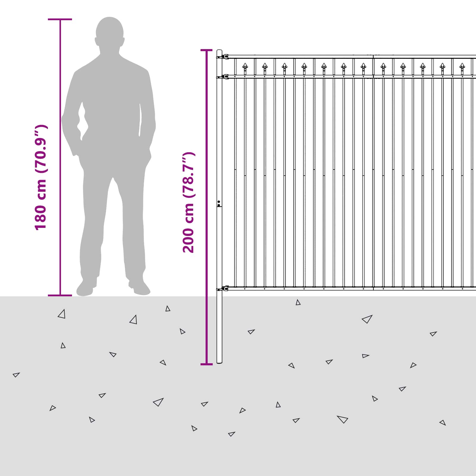 Ograde sa šiljkom BAARLO Crna
