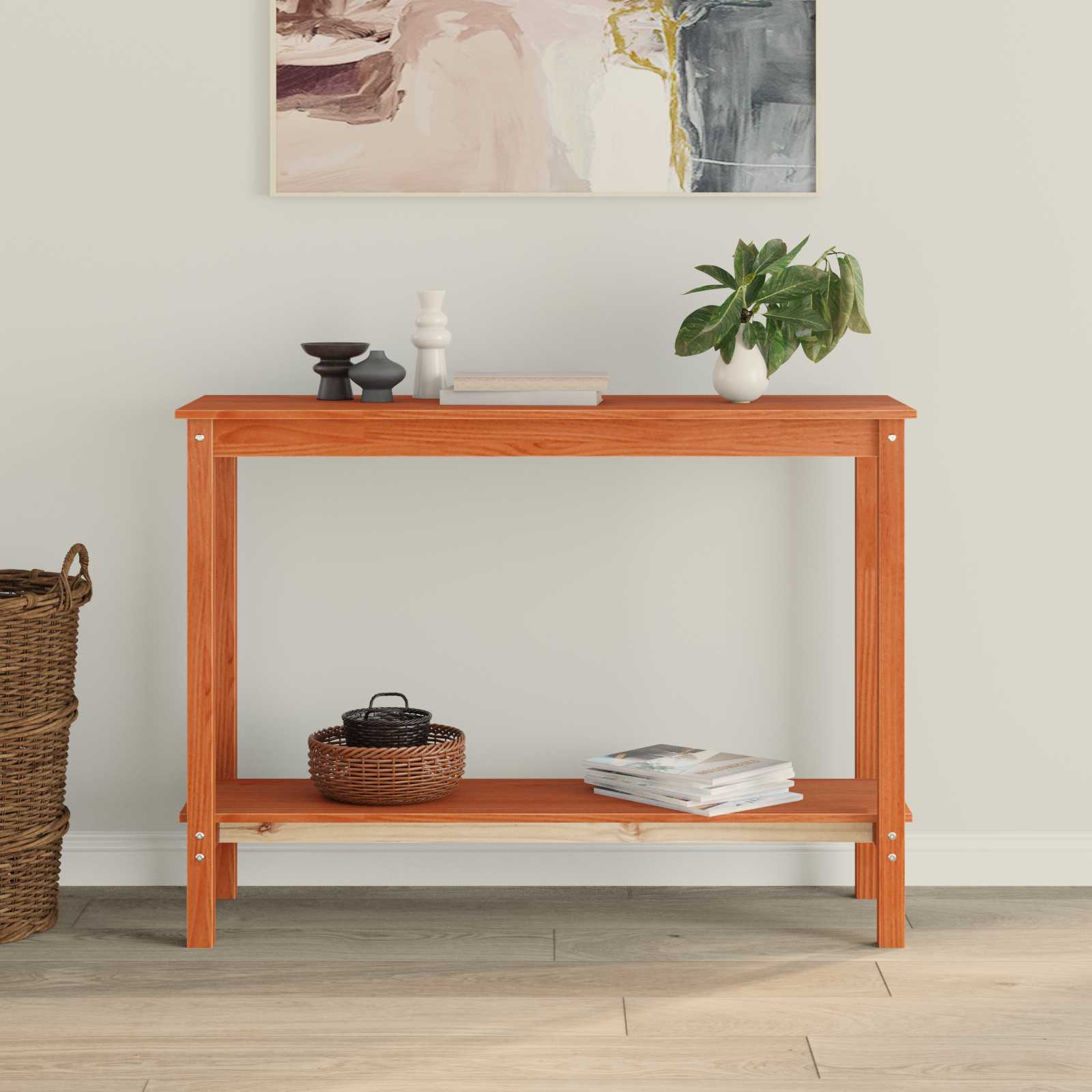 Konzolna stolica Vosak Smeđa 110 x 40 x 80 cm Masivna borovina