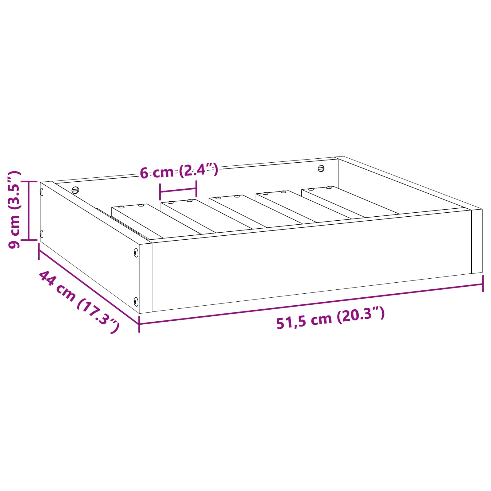 Krevet za psa Vosak smeđa 51,5 x 44 x 9 cm Čvrsto borovo drvo