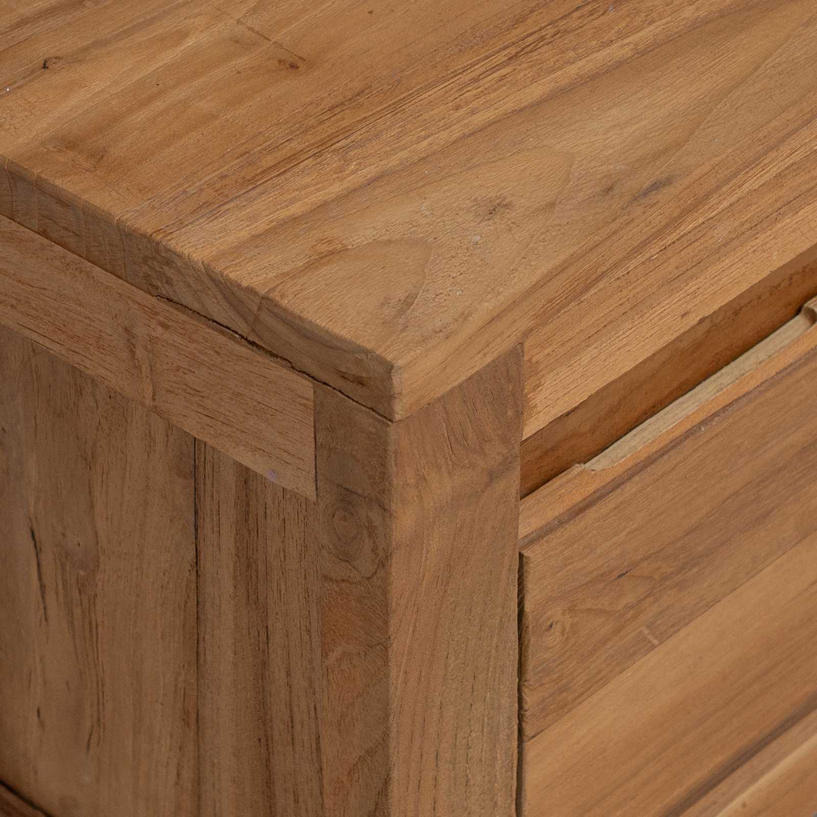 TV ormar 110 x 30 x 35 cm Prirodna Čvrsto teak drvo
