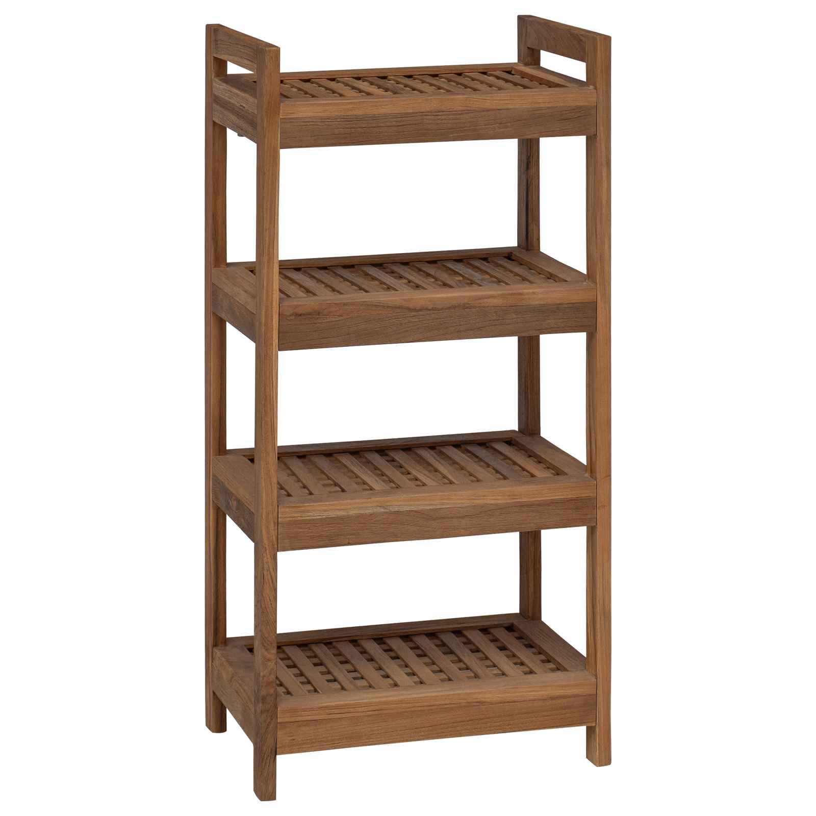 Polica za kupaonicu Prirodna 45 x 30 x 97 cm Čvrsto teak drvo