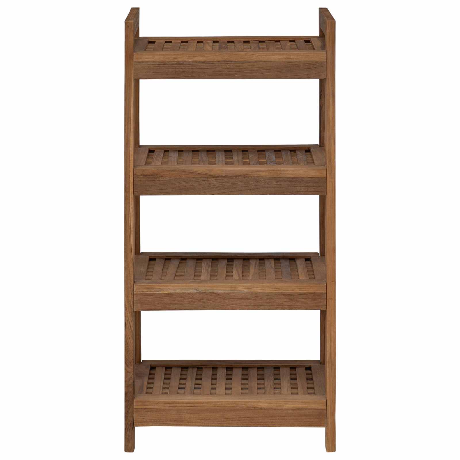 Polica za kupaonicu Prirodna 45 x 30 x 97 cm Čvrsto teak drvo