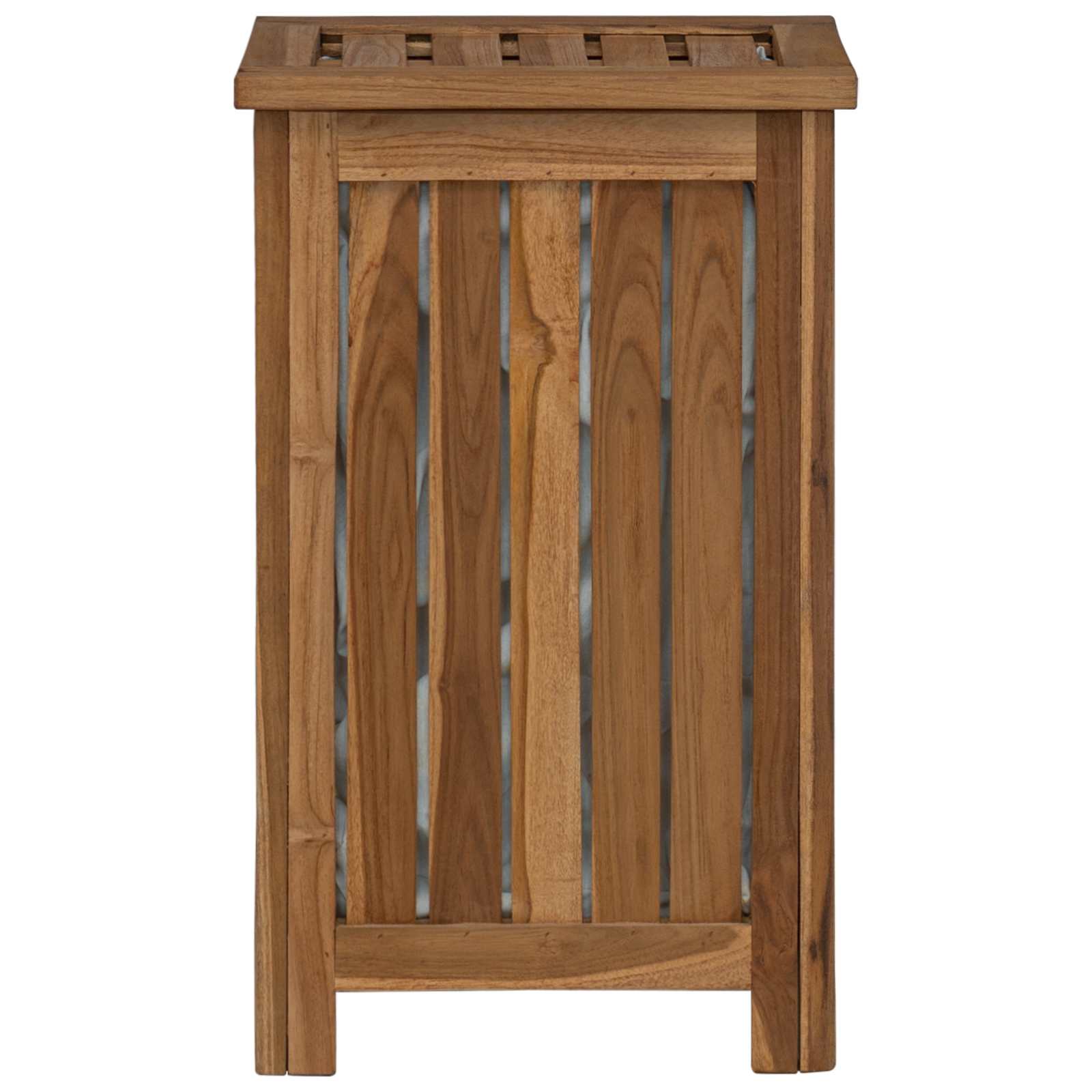 Košarica za rublje Prirodna 35 x 25 x 60 cm Čvrsto teak drvo