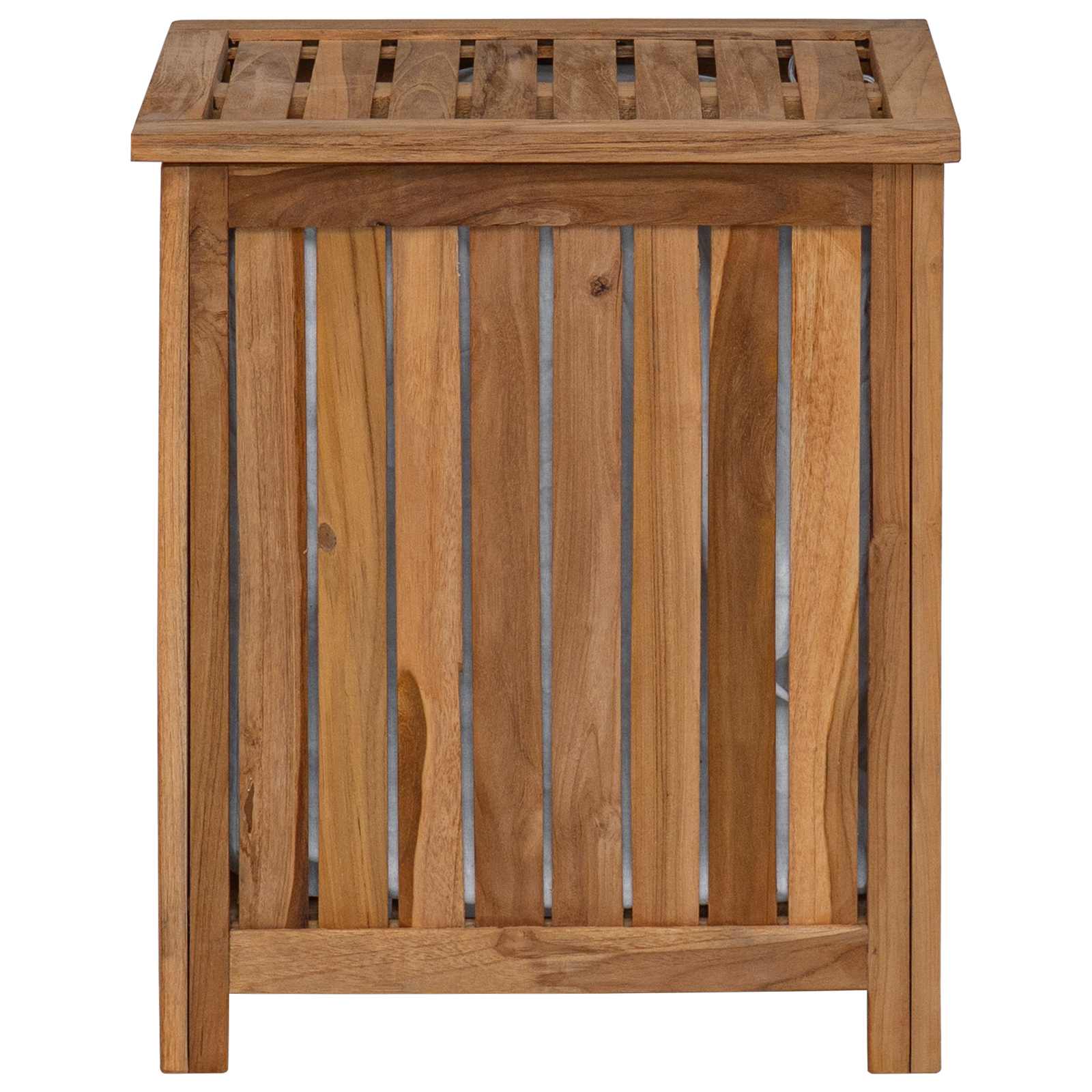 Košarica za rublje Prirodna 50 x 35 x 60 cm Čvrsto teak drvo