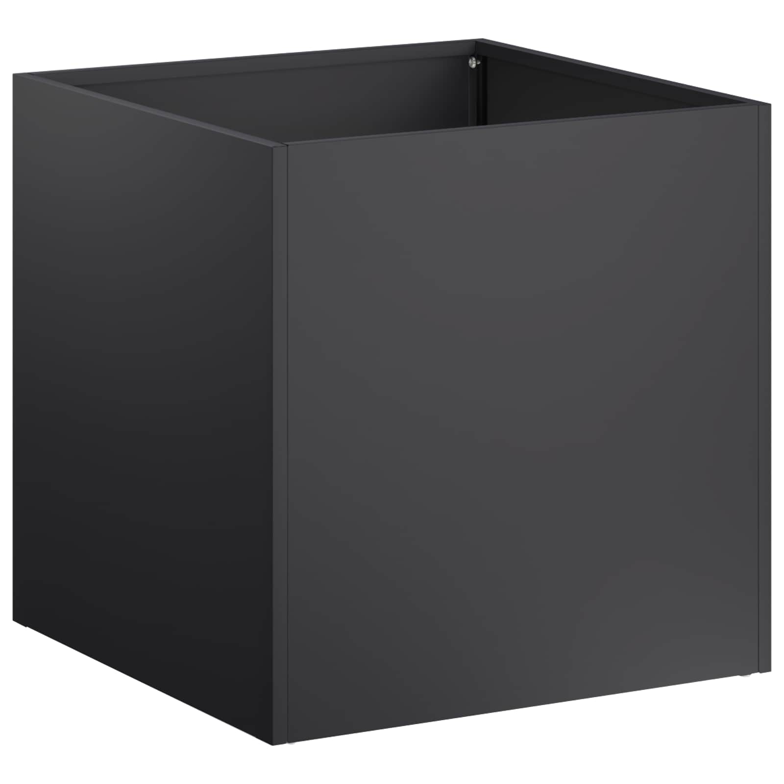 Vrtna saksija Crna 35 x 35 x 35 cm Čelična vrata