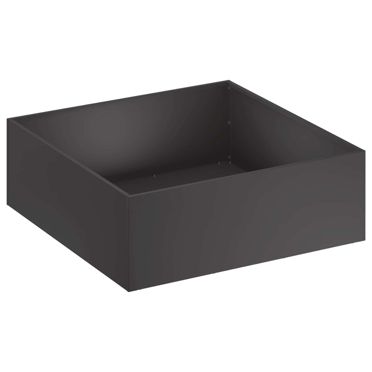 Vrtna saksija Crna 60 x 60 x 20 cm Čelična vrata