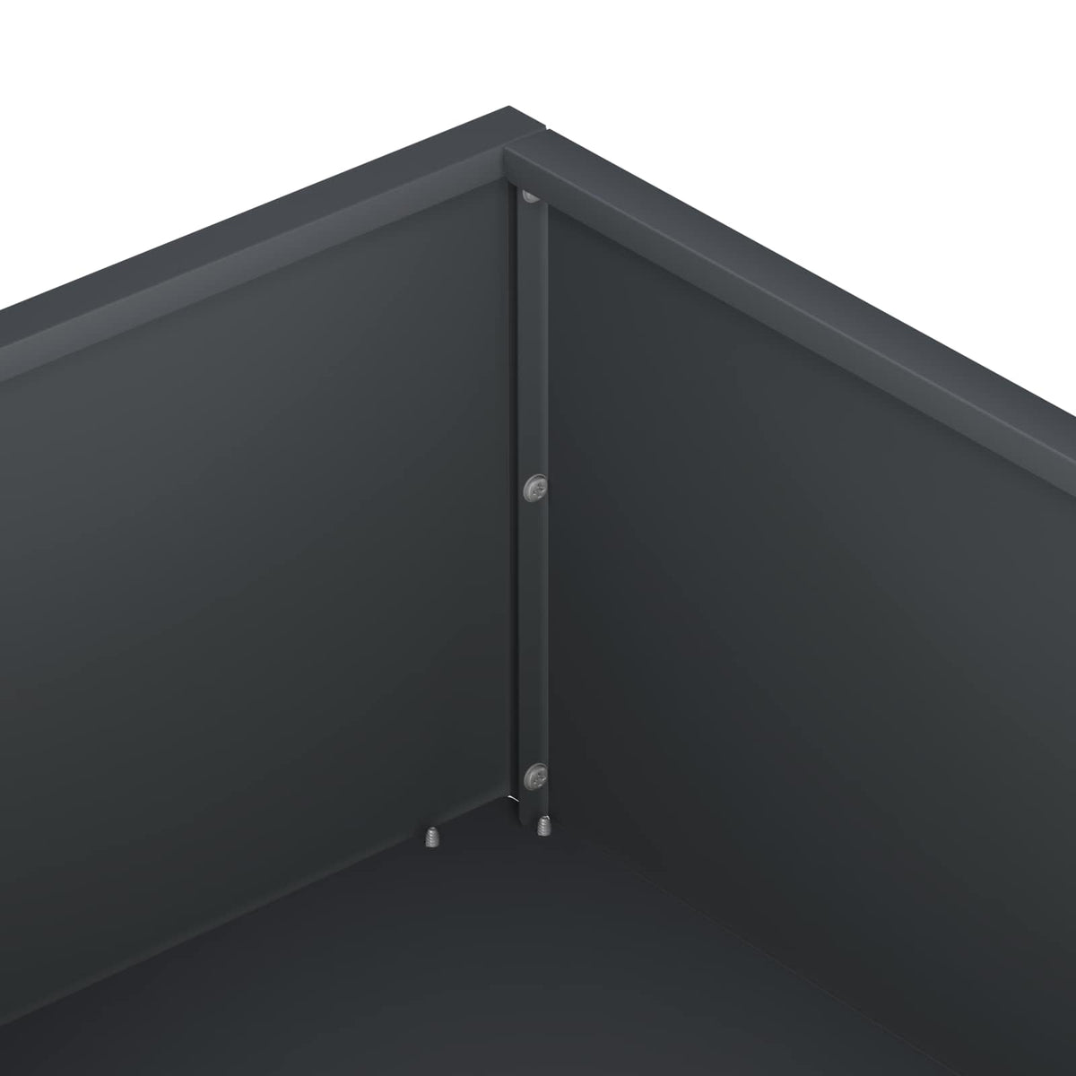 Vrtna saksija Antracit 80 x 80 x 20 cm Čelična vrata