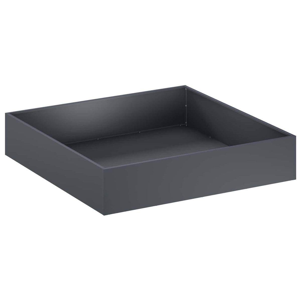 Vrtna saksija Antracit 80 x 80 x 20 cm Čelična vrata