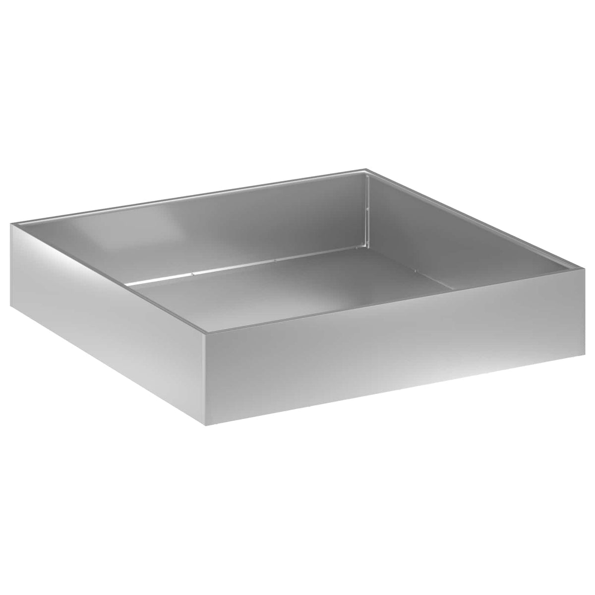 Vrtna saksija Srebrna 80 x 80 x 20 cm Pocinčani čelik
