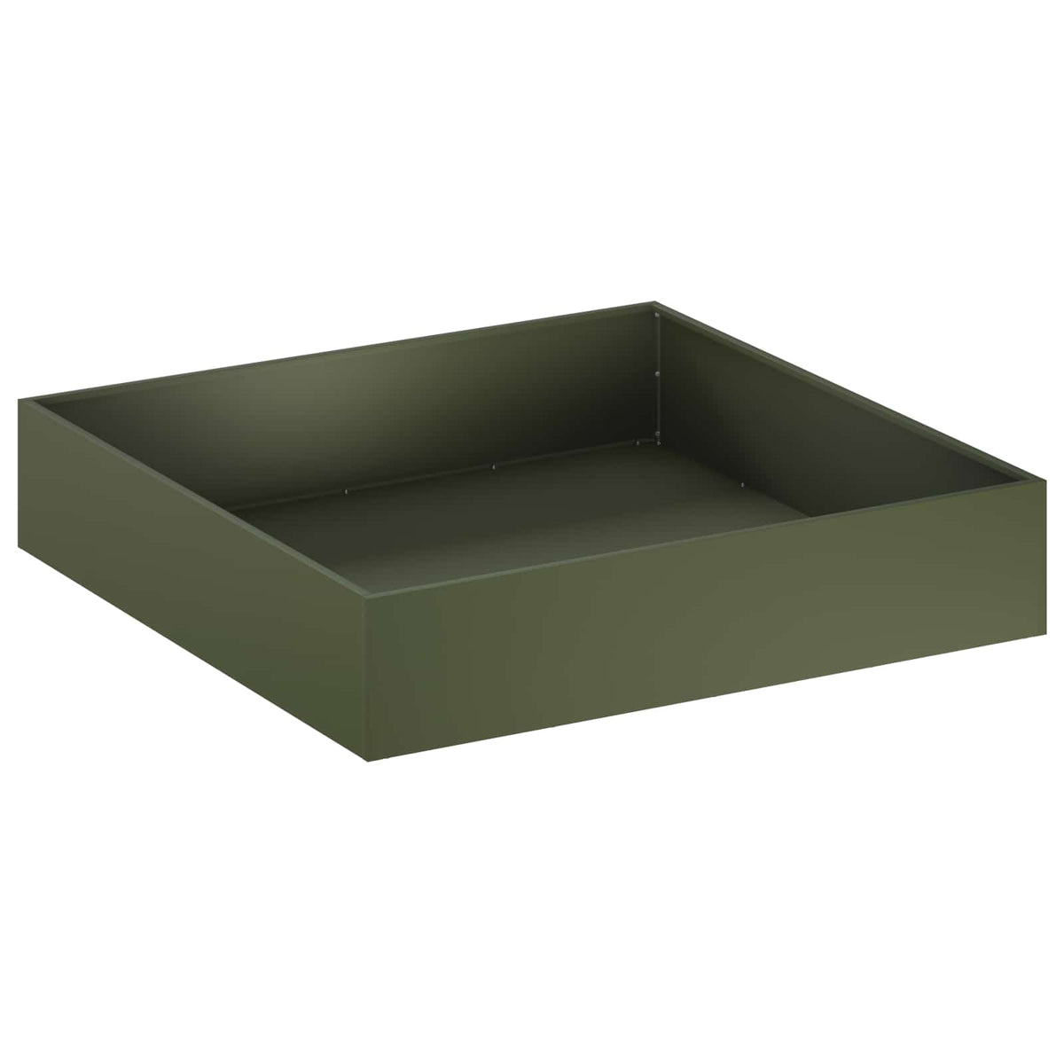 Vrtna saksija Maslinastozelena 100 x 100 x 20 cm Čelična vrata