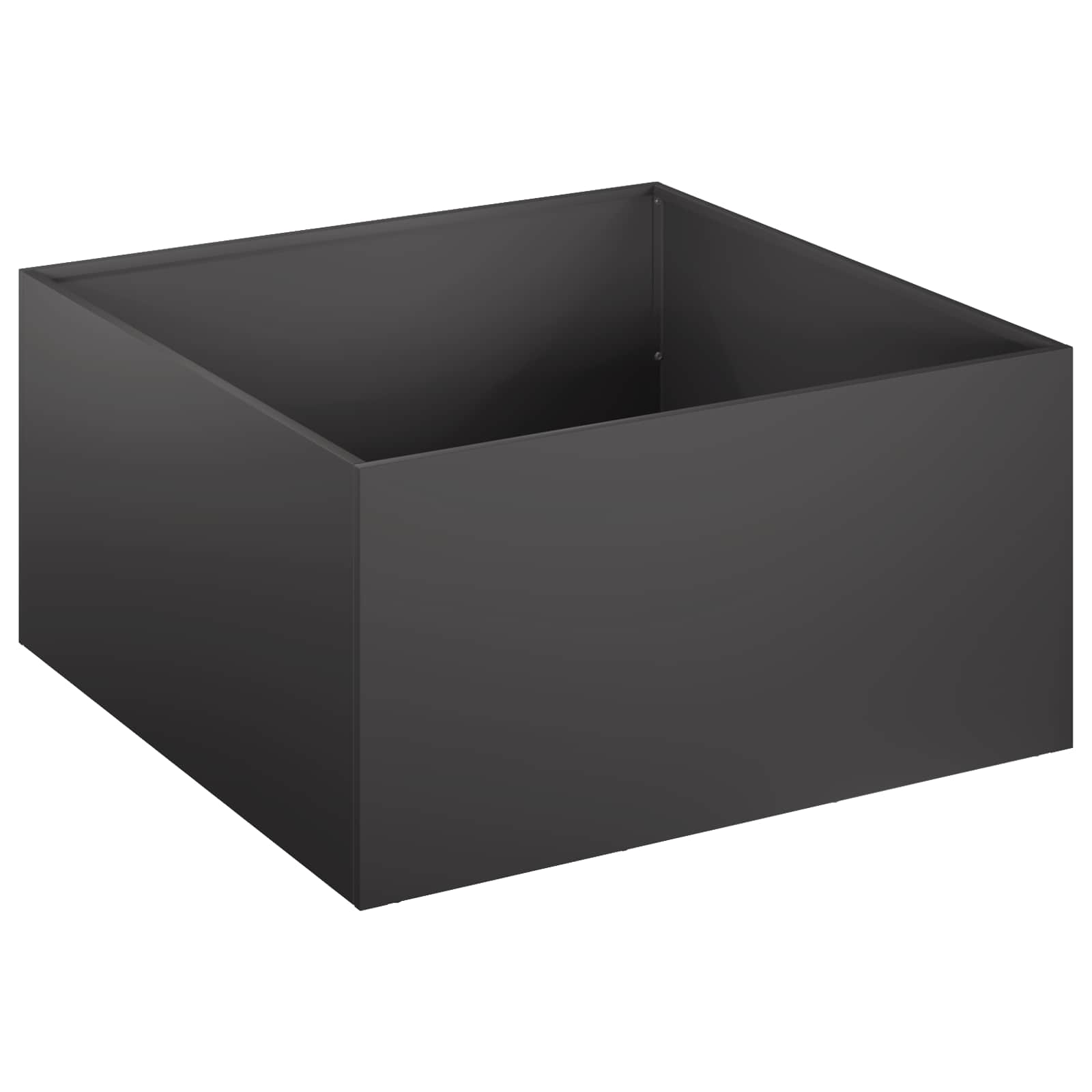 Vrtna saksija 2 kom. Crna 60 x 60 x 30 cm Čelična vrata