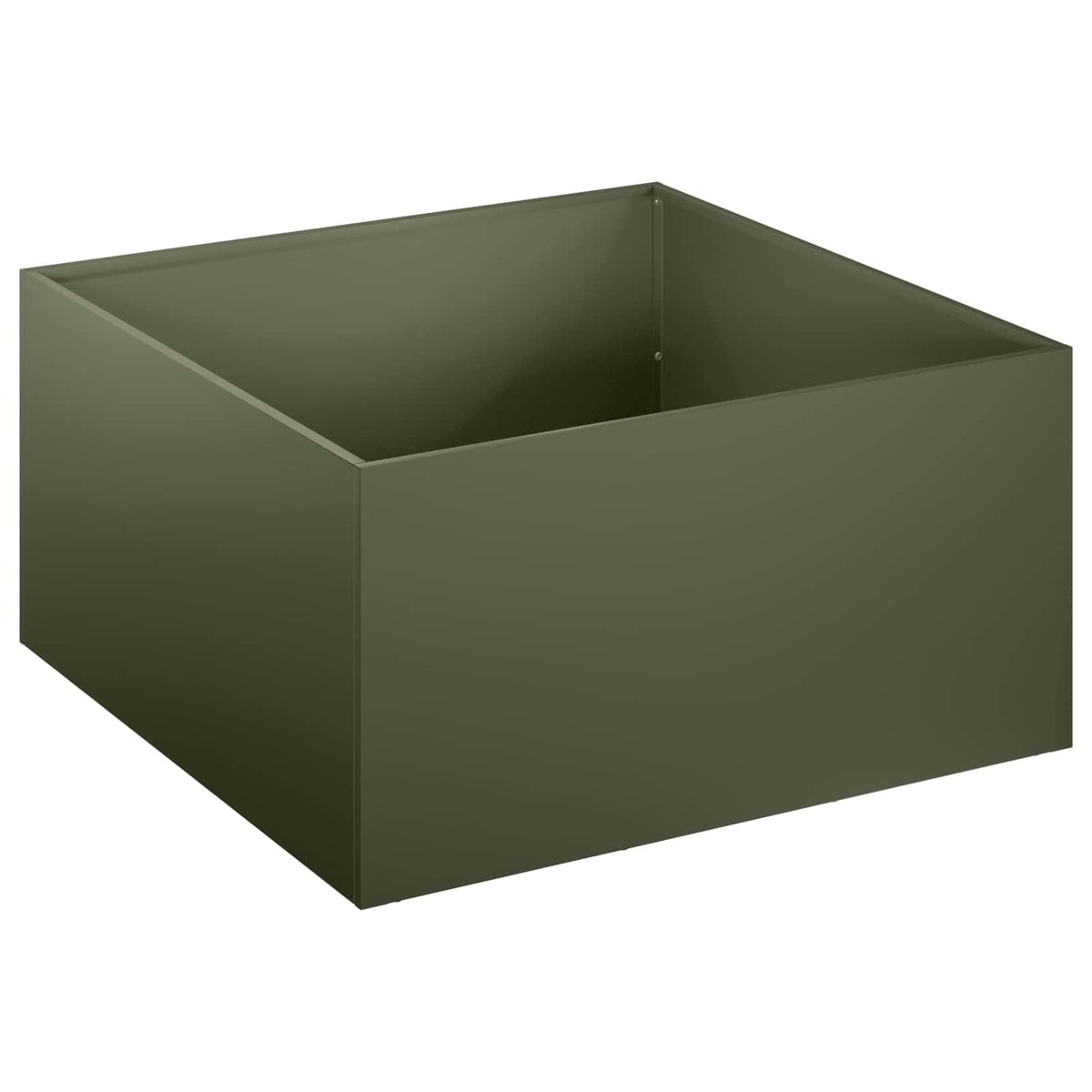 Vrtna saksija Maslinastozelena 60 x 60 x 30 cm Čelična vrata