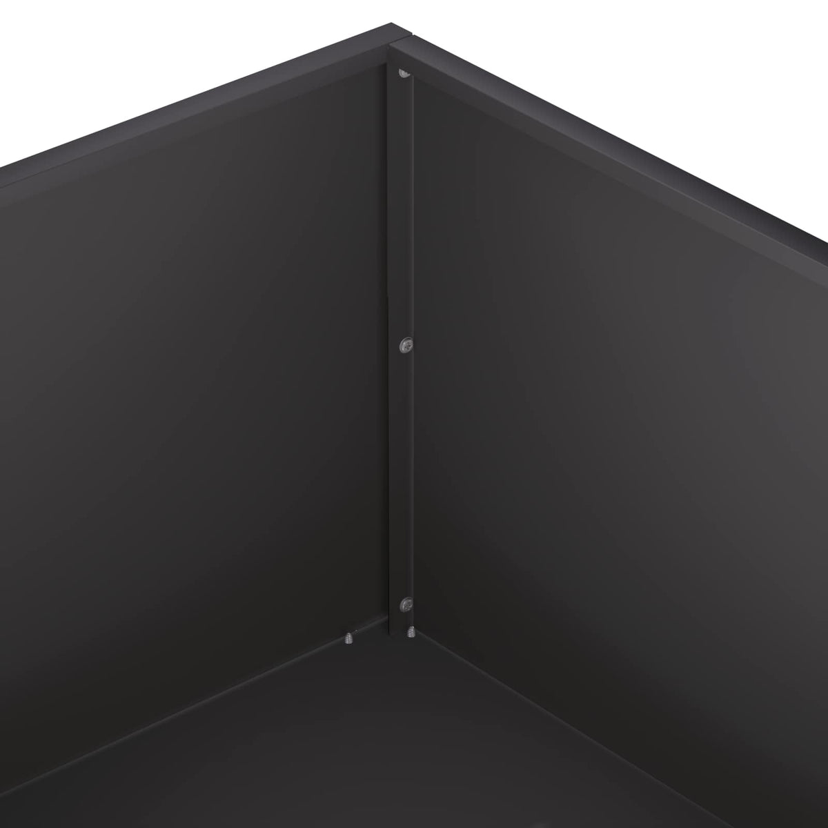 Vrtna saksija 2 kom. Crna 80 x 80 x 30 cm Čelična vrata