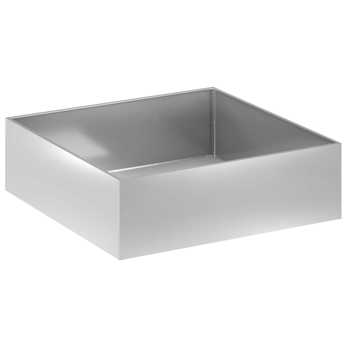 Vrtna saksija Srebrna 80 x 80 x 30 cm Pocinčani čelik