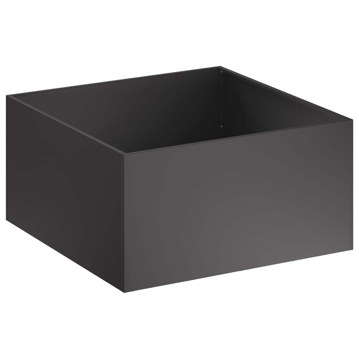 Vrtna saksija Crna 80 x 80 x 40 cm Čelična vrata