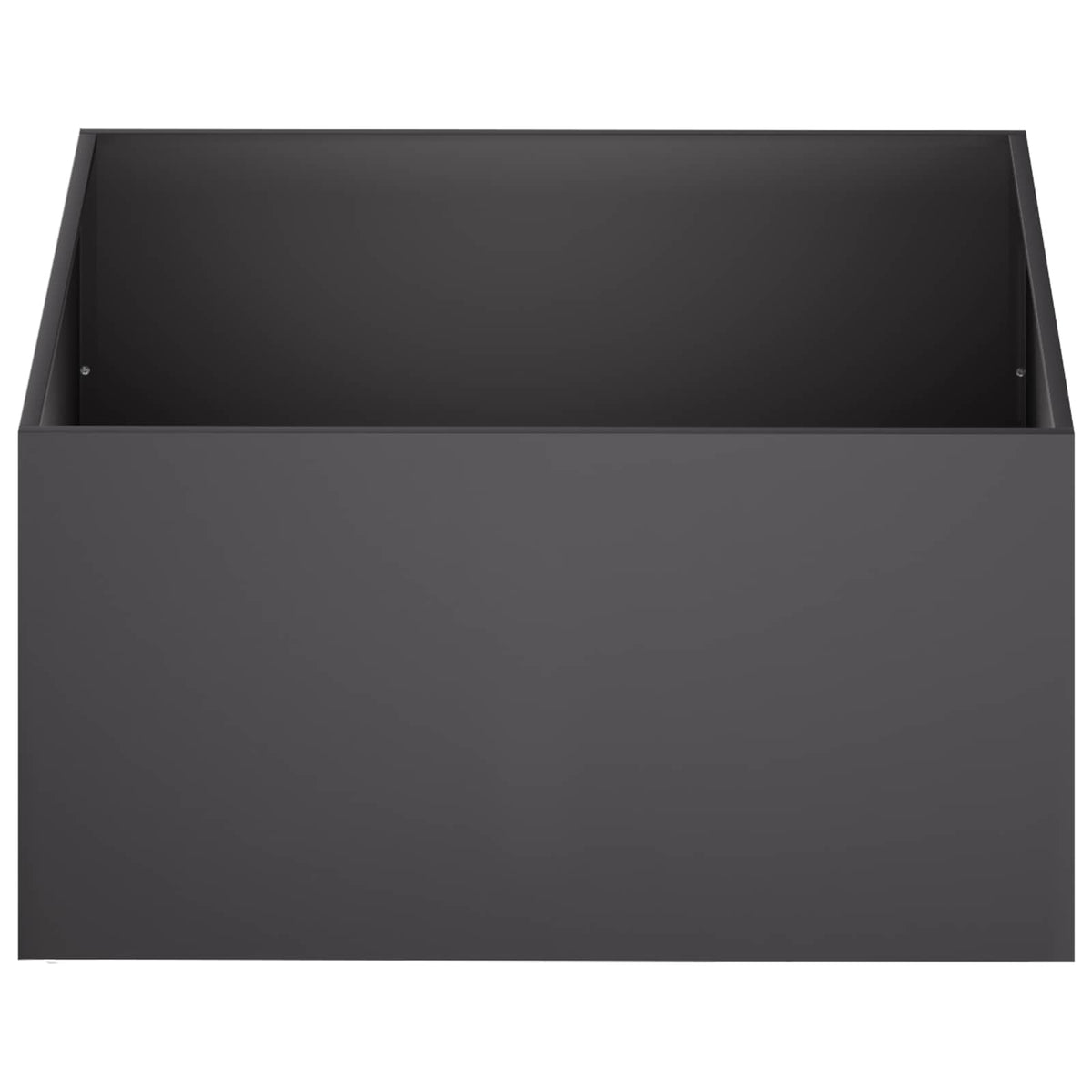 Vrtna saksija Crna 80 x 80 x 40 cm Čelična vrata