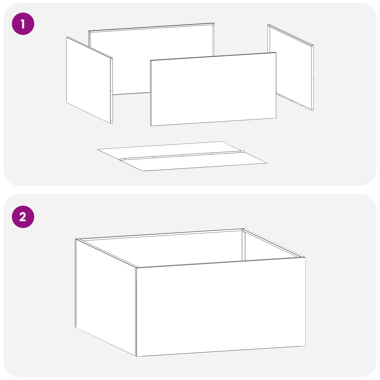Vrtna saksija Srebrna 80 x 80 x 40 cm Pocinčani čelik