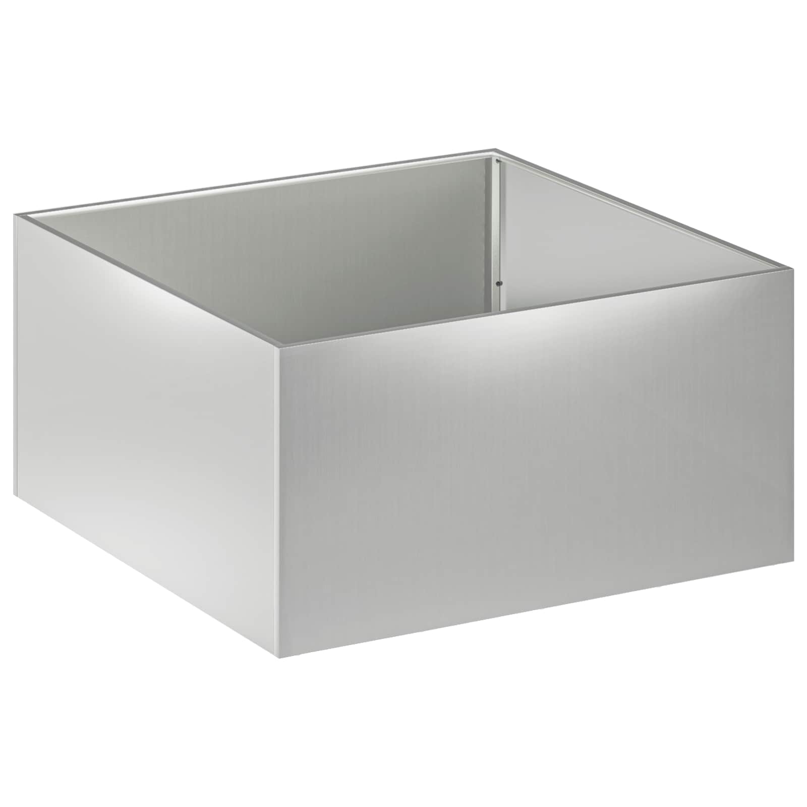 Vrtna saksija Srebrna 80 x 80 x 40 cm Pocinčani čelik