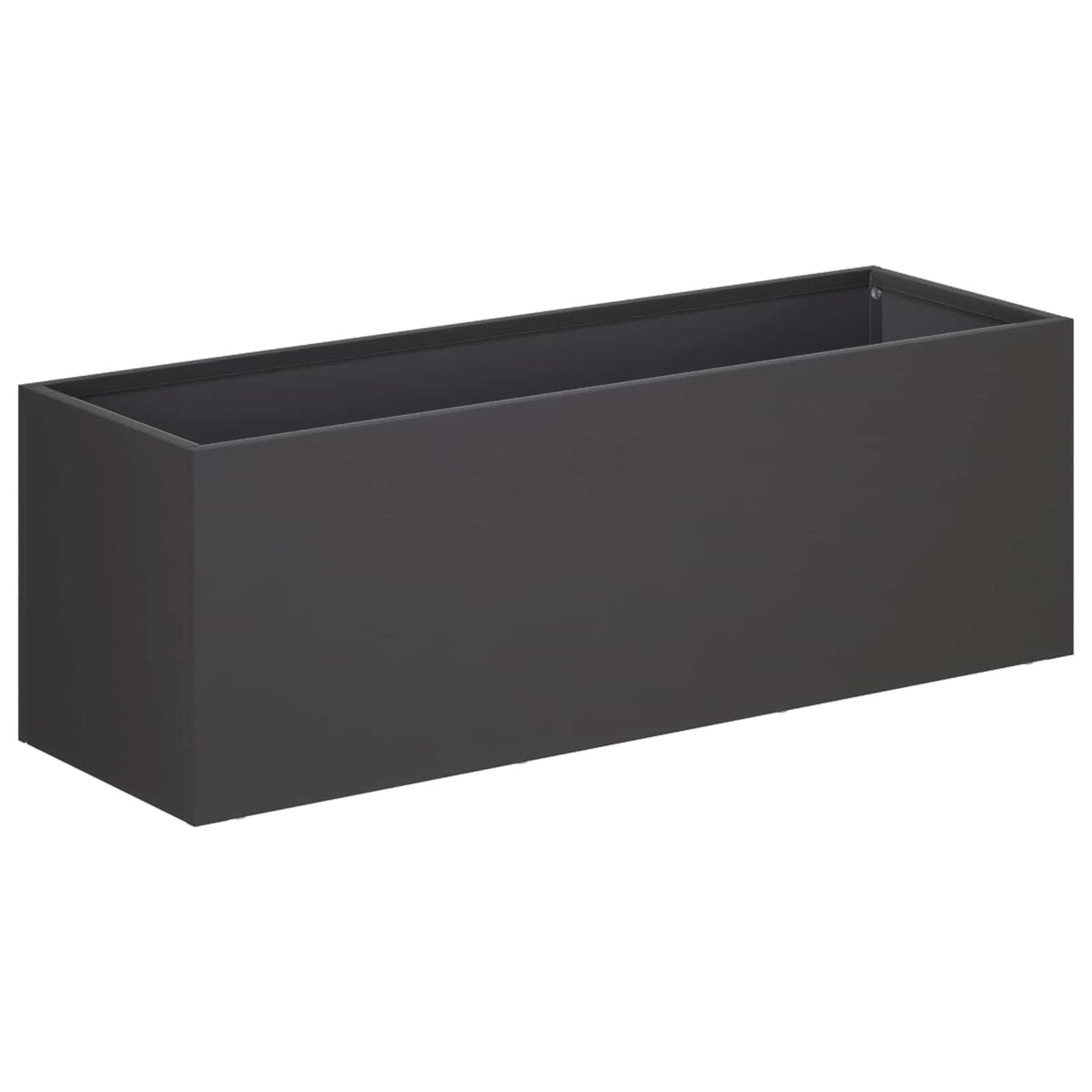 Vrtna saksija 2 kom. Crna 60 x 20 x 20 cm Čelična vrata