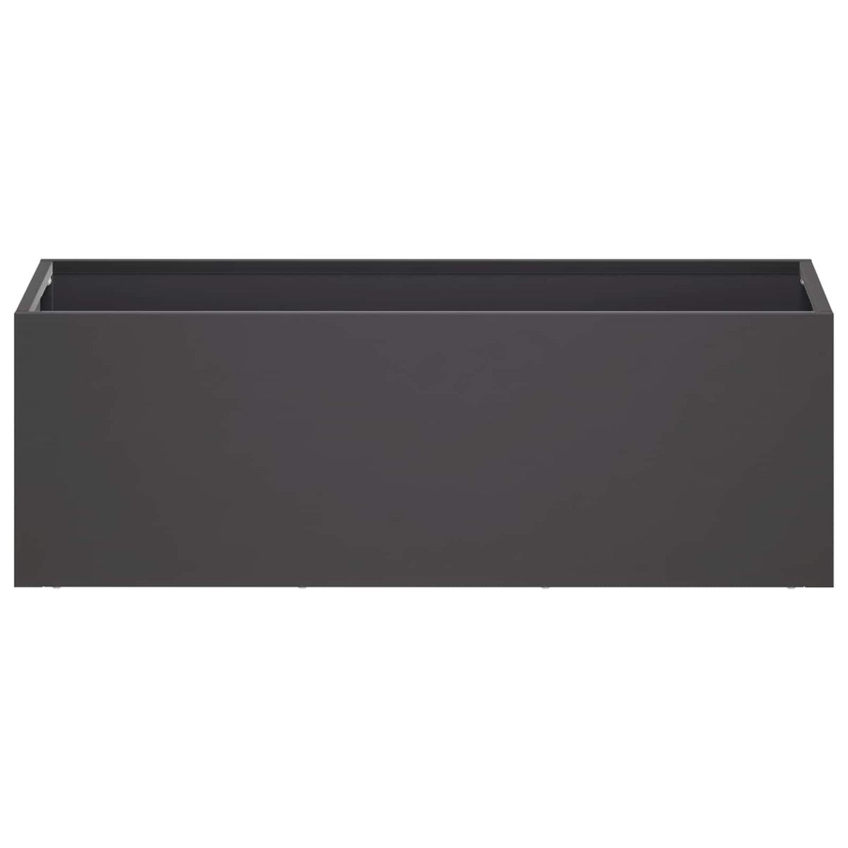 Vrtna saksija 2 kom. Crna 60 x 20 x 20 cm Čelična vrata