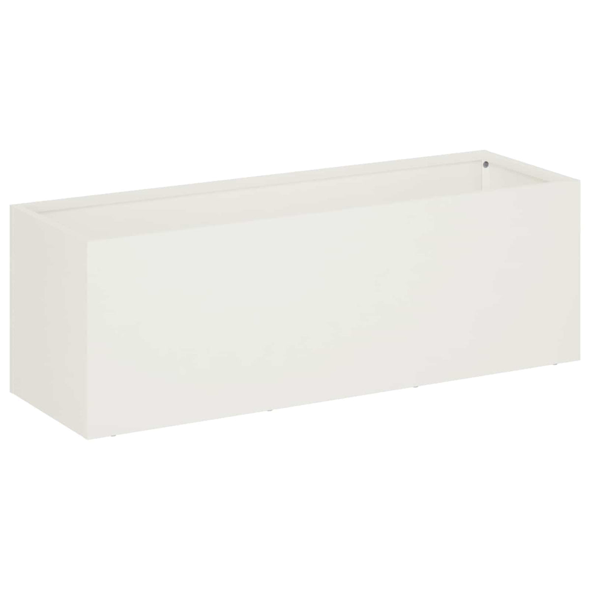 Vrtna saksija 2 kom. Bijela 60 x 20 x 20 cm Čelična vrata